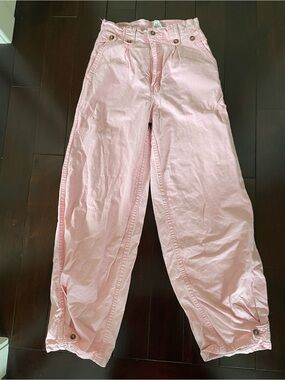 Wallys Pink Cargo-Style Cotton Pants